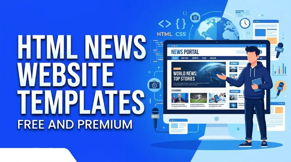 Top 10 HTML News Website Templates Free and Premium