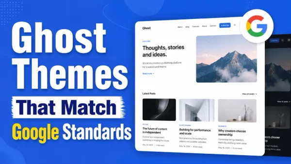 Which Ghost blog themes follow Google's design standards?