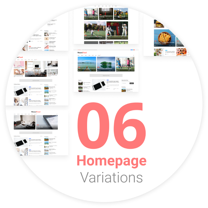 6 Homepage Variations