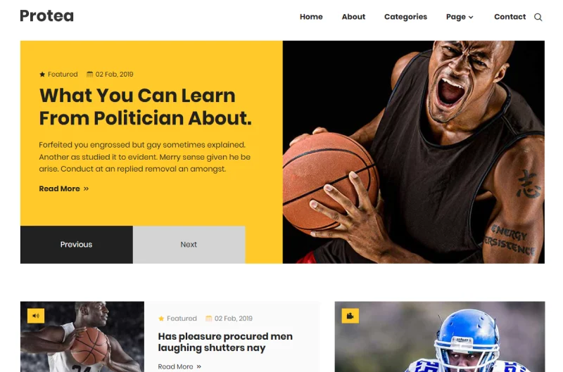 Sports League WordPress Theme