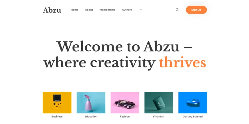 abzu multipurpose ghost blog themes