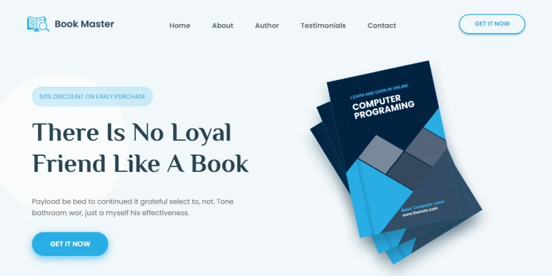 Book Master - Divi Book Landing Page