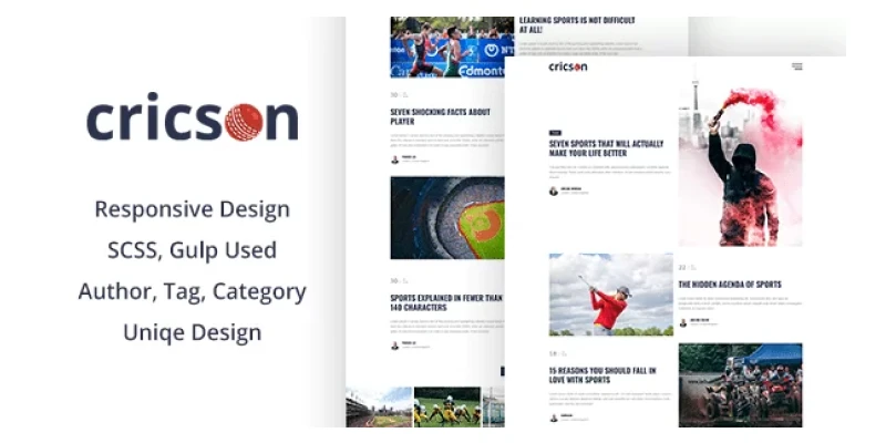 cricson jekyll sports magazine theme