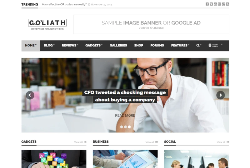 goliath magazine wordpress theme