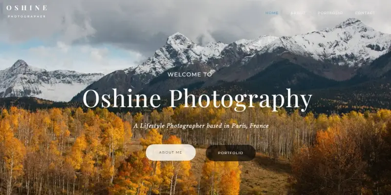 oshine photography websites templates