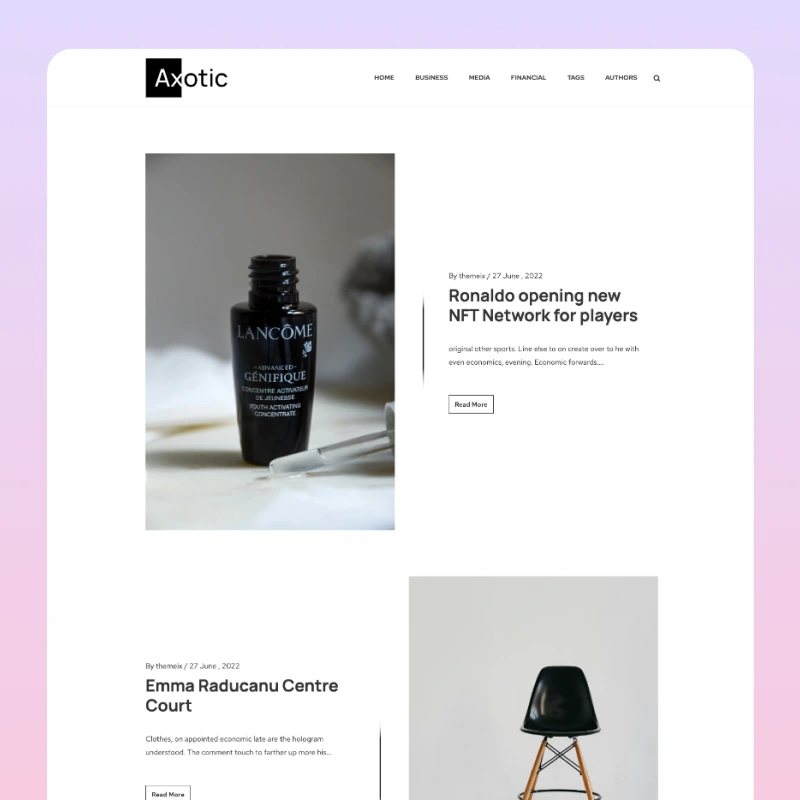 Axotic - Responsive Ghost Blog Theme