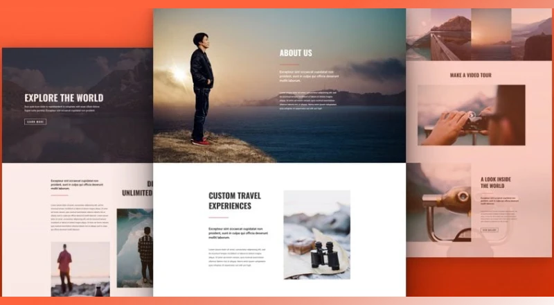 Free Layout Pack for Travel Website