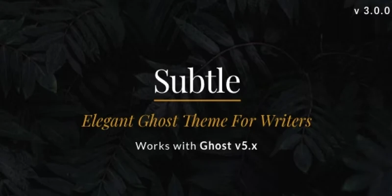Subtle ghost blog themes