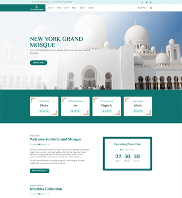 Grand Mosque - Islamic Center, Mosque HTML Site Template