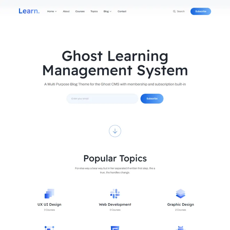 learn ghost lms theme Themeix