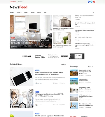 News Magazine Website HTML Site Template
