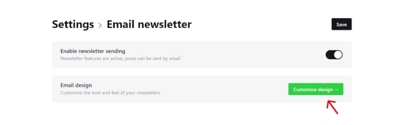 ghost email newsletter