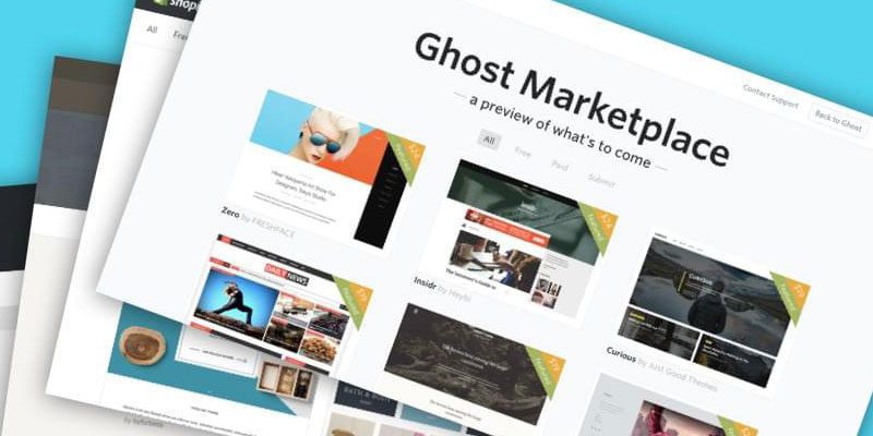 ghost marketplace premium theme Themeix