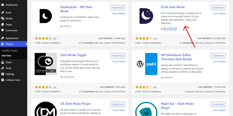 add dark mode to your wordpress website