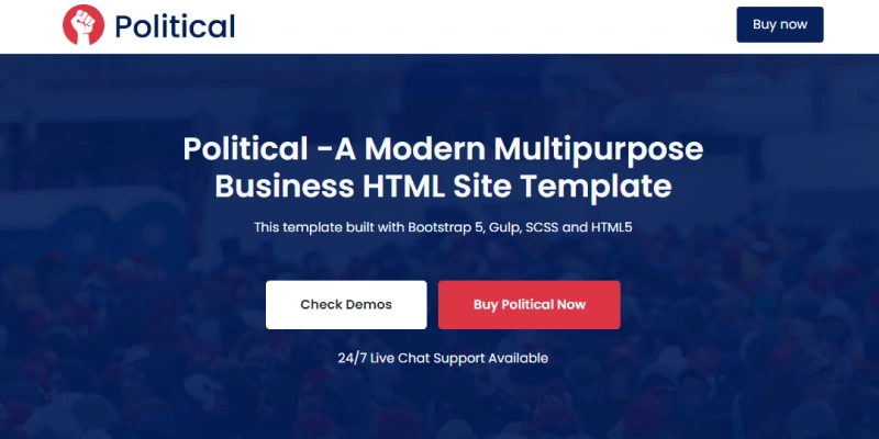 political news html template free
