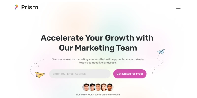 prism startup agency template