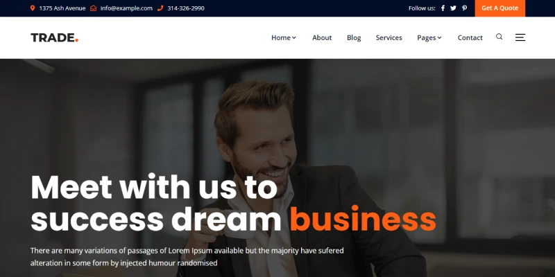 trade jekyll corporate and-business template