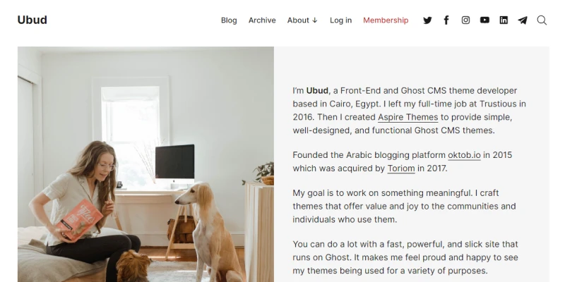 ghost blog templates
