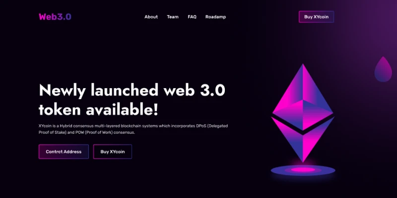 Web 3.0  NFT and Crypto Landing Page